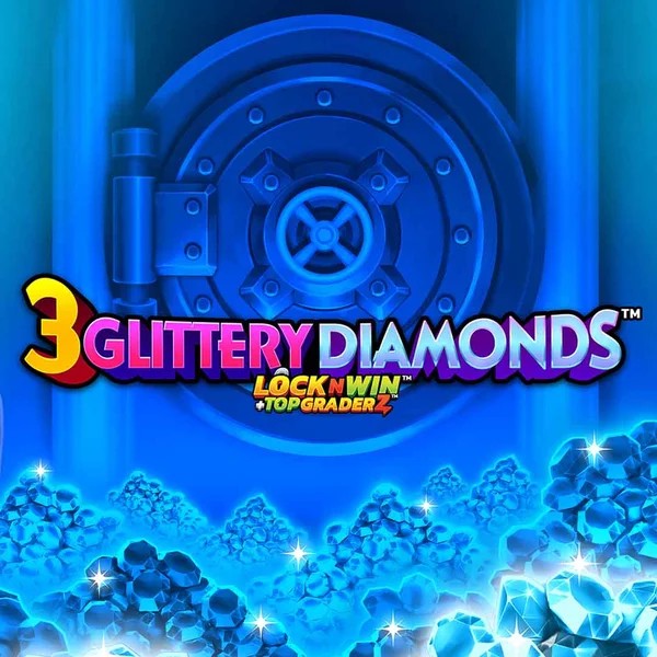3 Glittery Diamonds slot visual from PearFiction Studios available on gambiva.it.com