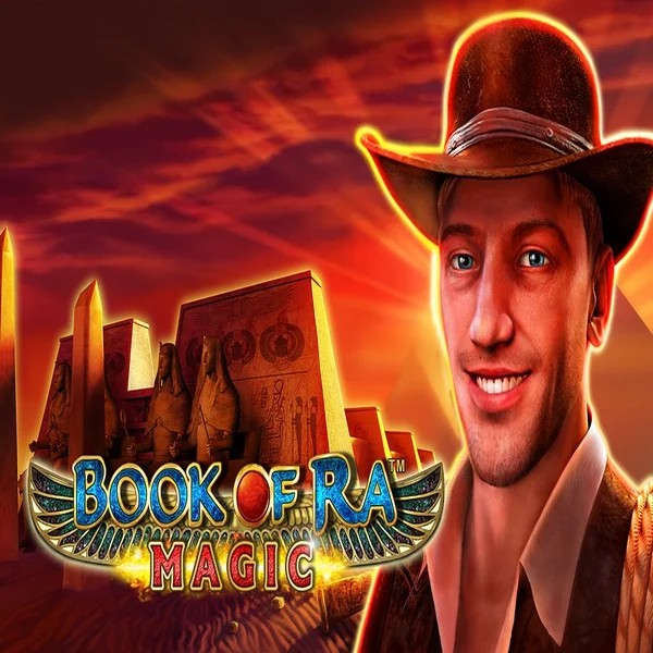 Slots logo of Book of Ra Magic from Greentube at Gambiva Casino