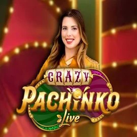 Crazy Pachinko slot logo by Evolution at Gambiva Casino