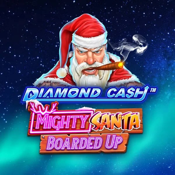 Diamond Cash Mighty Santa Boarded Up logo by Greentube Gambiva Casino