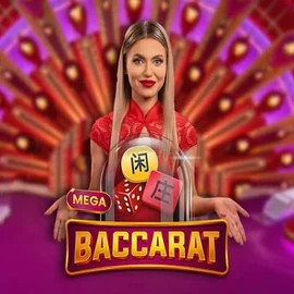 Official Live Casino logo: Mega Baccarat by Pragmatic Play at Gambiva Casino