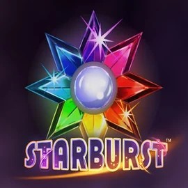 Slots logo of Starburst from NetEnt at Gambiva Casino