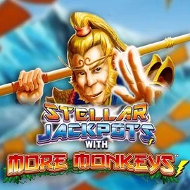 Stellar Jackpots with More Monkeys casino game by Lightning Box Game – featured logo at Gambiva Casino