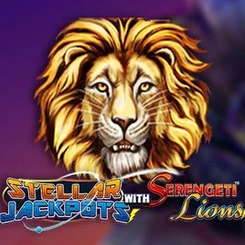 Jackpots logo of Stellar Jackpots with Serengeti Lions from Lightning Box Game at Gambiva Casino